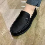 Mocassin homme cuir souple noir Dolcino porté – style classique