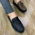 Mocassins homme cuir Dolcino noir et marron – look business
