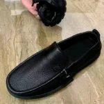 Semelle flexible antidérapante – mocassin cuir noir Dolcino