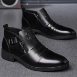 Bottine homme en cuir noir élégante Dolcino