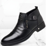 Bottine homme en cuir noir élégante avec fermeture zippée Dolcino