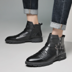 Bottines homme cuir noir élégantes Dolcino