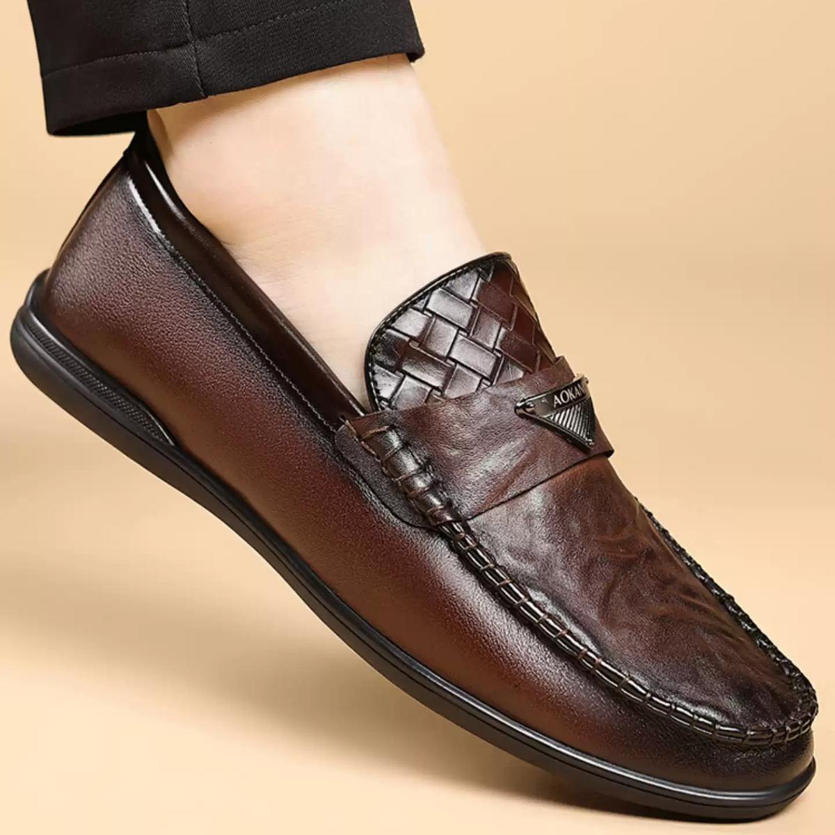 chaussure-homme-cuir-marron-elegante-dolcino Chaussure homme cuir marron élégante et confortable