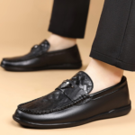 Chaussure cuir noir élégante pour homme