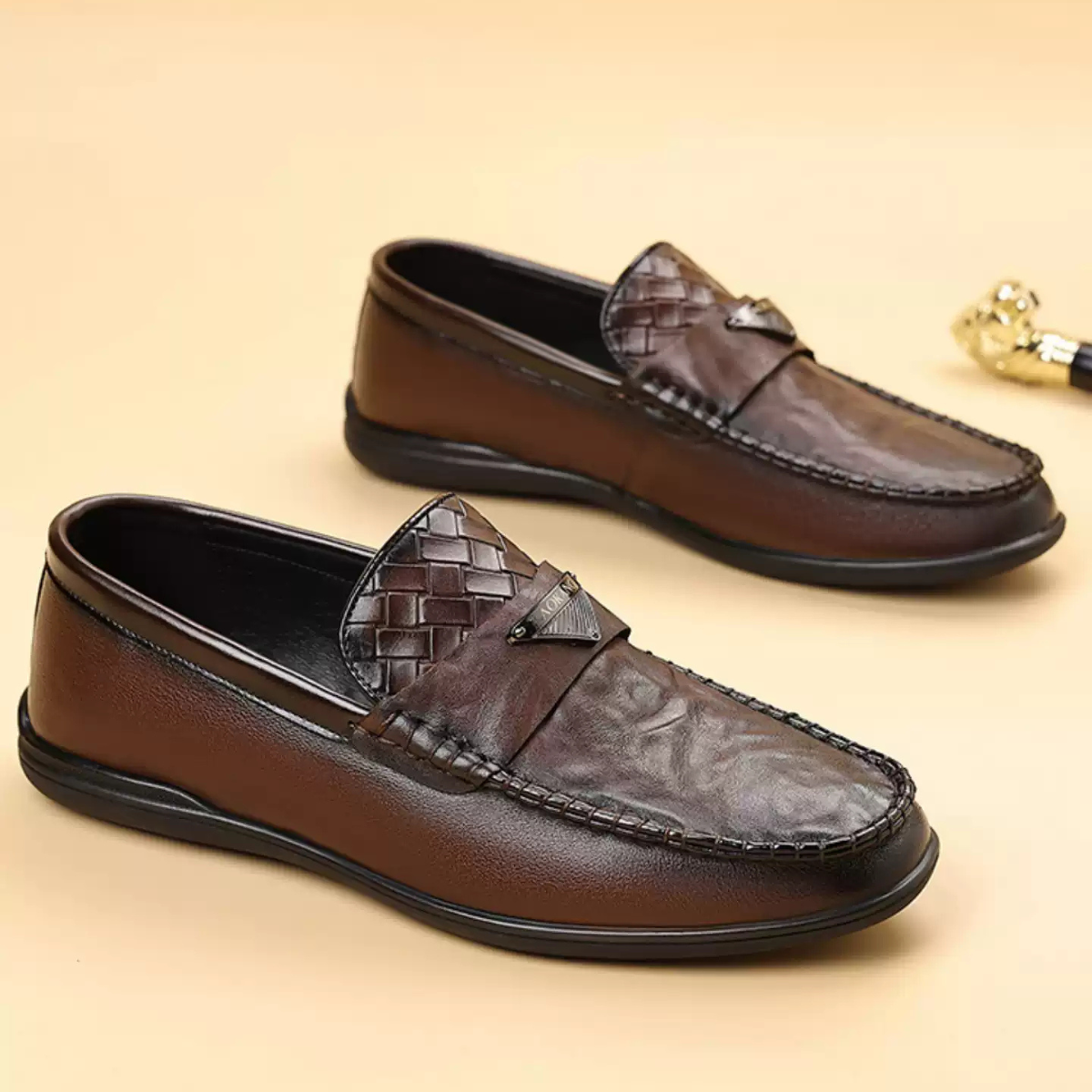 chaussure-homme-marron-confort-dolcino Chaussure en cuir marron, semelle souple confortable