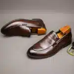 Chaussures habillées élégantes en cuir marron pour homme