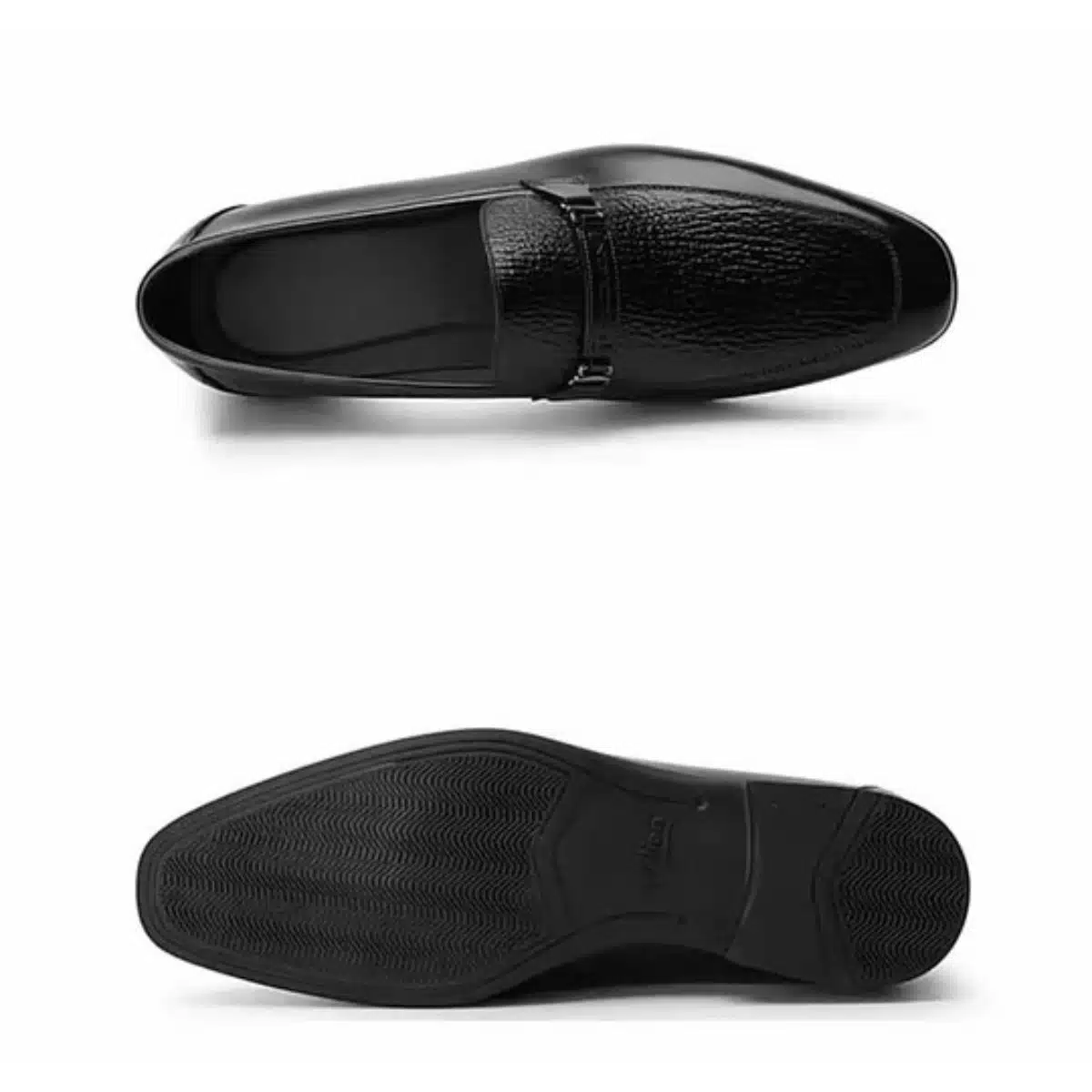 chaussures-homme-cuir-noir-boucle Chaussures habillées homme en cuir noir avec boucle élégante