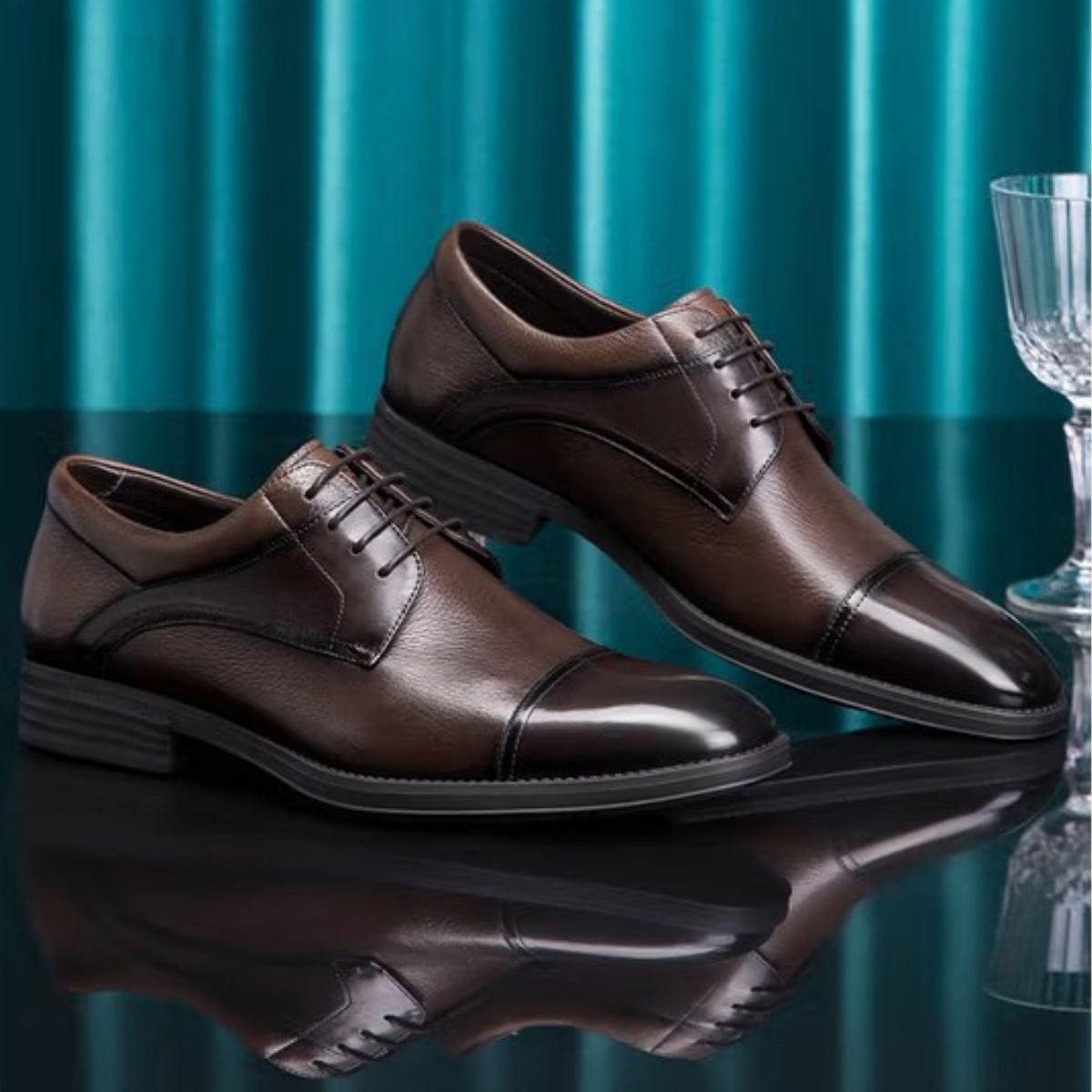 derby-homme-cuir-marron-elegant-sole Semelle antidérapante Derby homme cuir marron