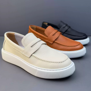 Collection Milano de mocassins homme cuir Maroc beige, noir et tabac