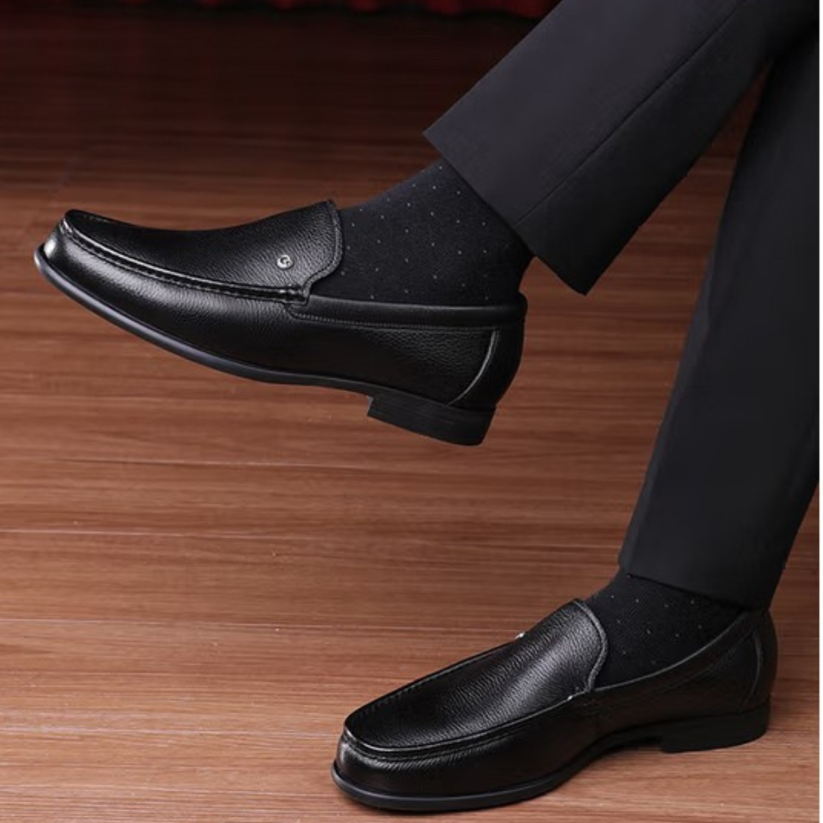 mocassin-homme-cuir-noir-classique style classique noir – Dolcino