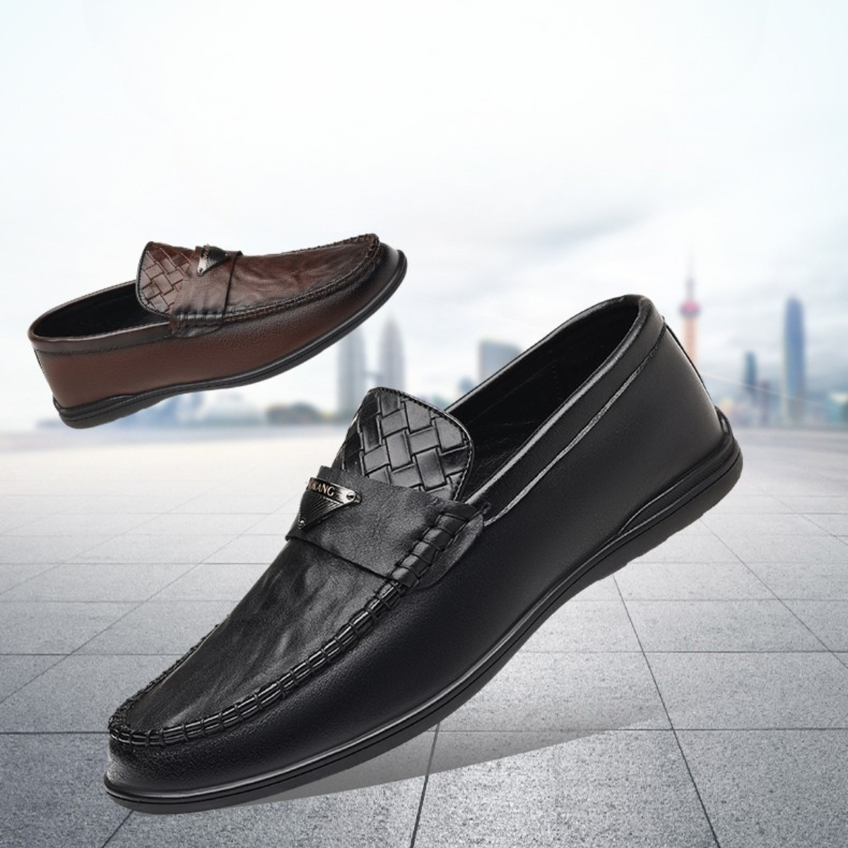 mocassin-homme-cuir-noir-marron-dolcino Mocassins homme Dolcino disponibles en cuir noir et marron