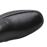 Mocassin homme cuir noir perforé Dolcino – élégance et confort