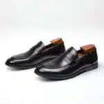 Mocassins homme cuir véritable noir Dolcino