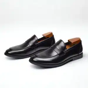 Mocassins homme cuir véritable noir Dolcino