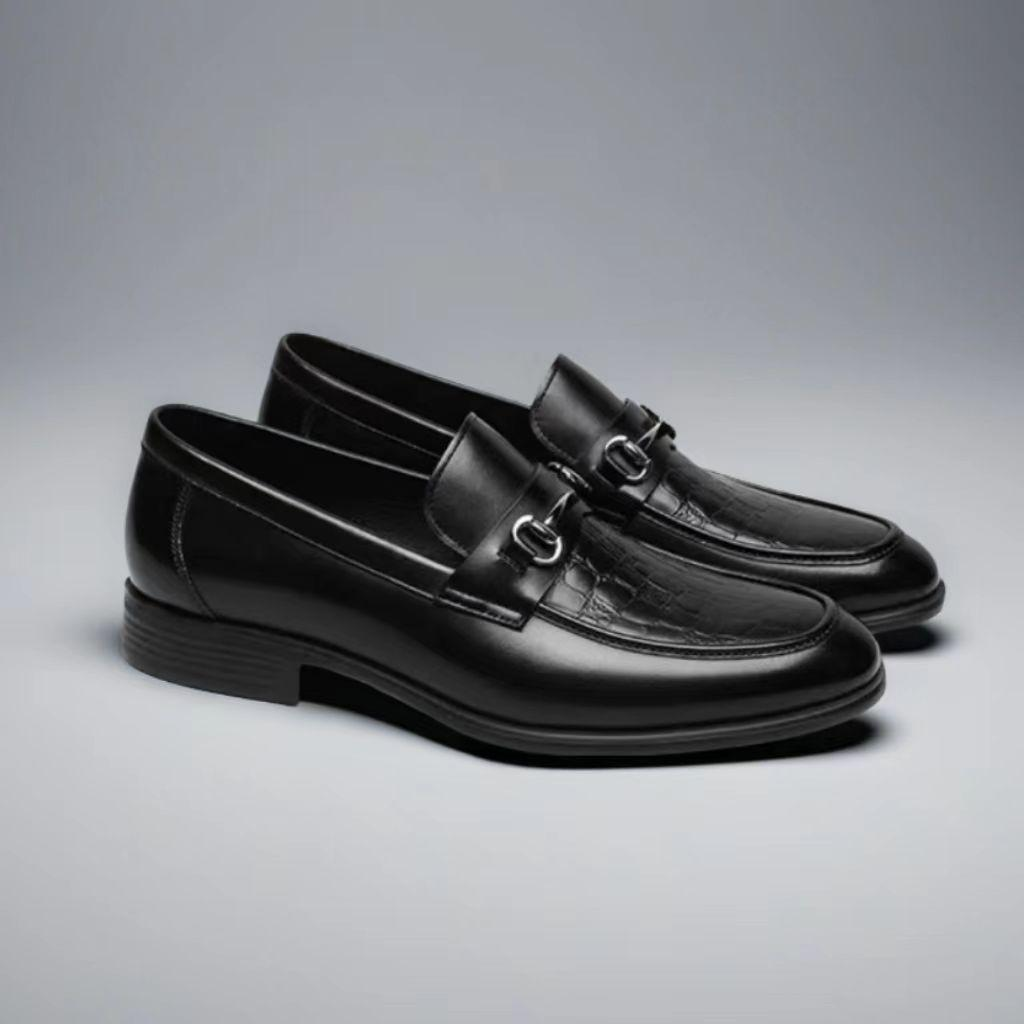 mocassin-homme-cuir-noir-elegant-dolcino-veritable Mocassin noir élégant en cuir véritable pour homme